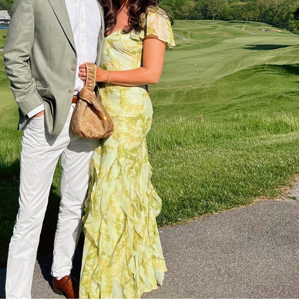 ASOS Light Green Floral Maxi Dress